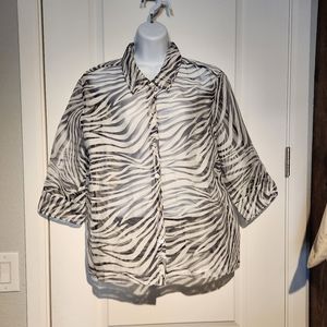 Valerie Stevens sheer dress top